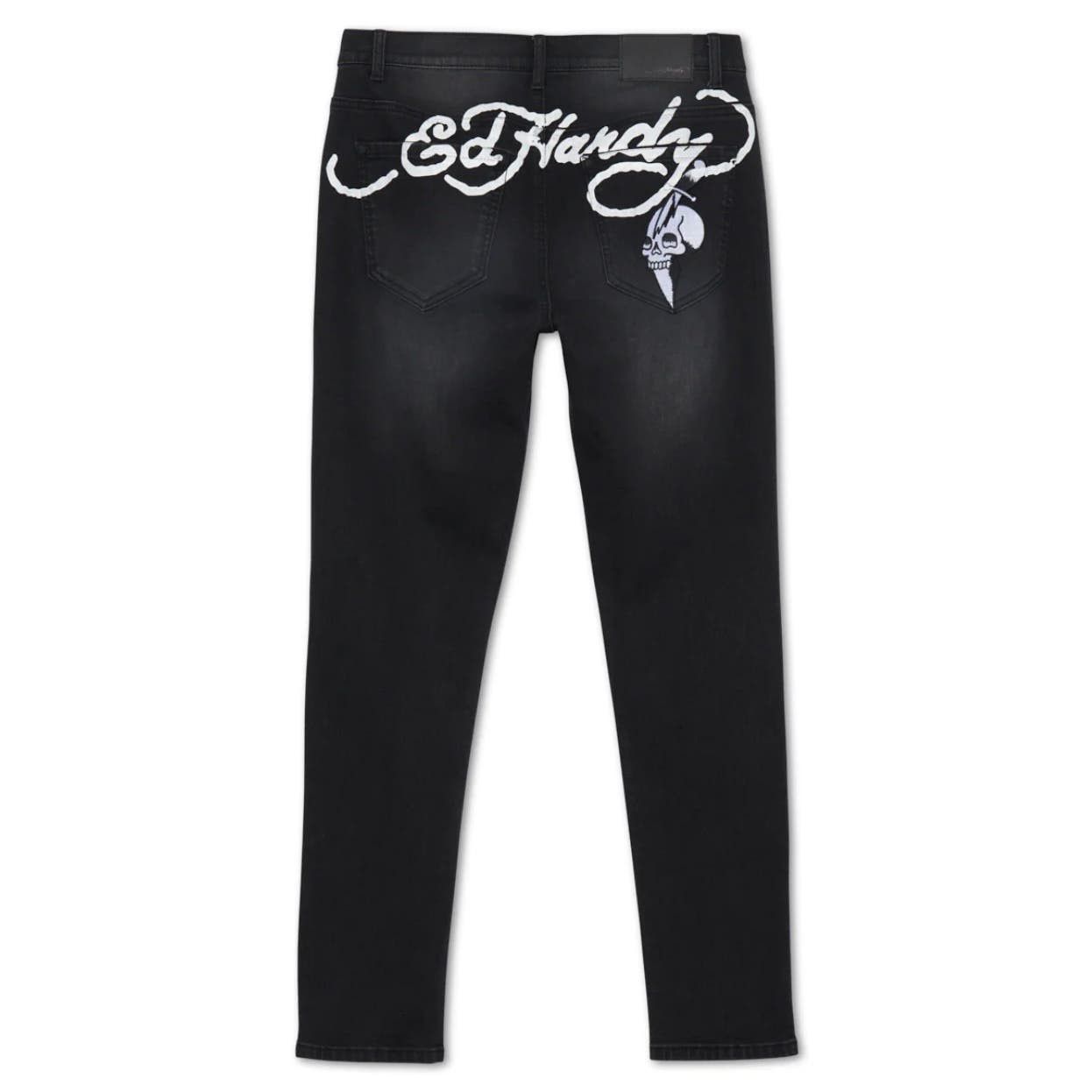 image of Ed Hardy Dagger Skull Jeans in Black, Men's (Size 38)