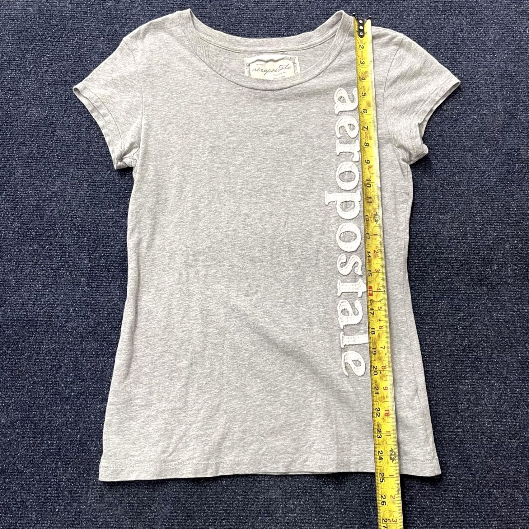 Vintage Aéropostale Shirt Womens Large Gray Vertical Logo Crew Neck Short Sleeve Tee Size L / US 10 / IT 46 - 5 Thumbnail