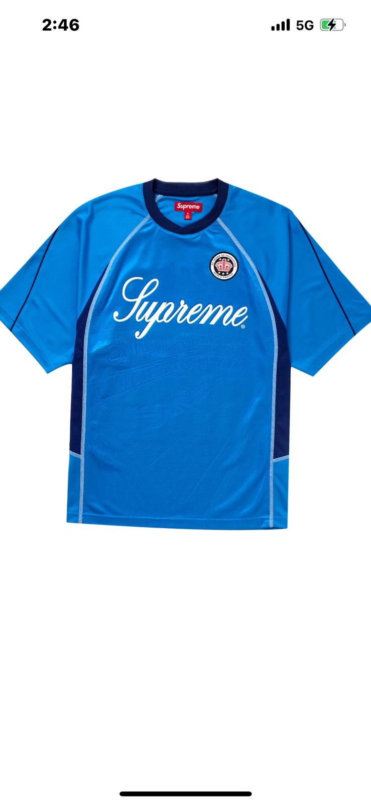 Supreme Supreme Por Ciento Logo Print Soccer Jersey Green DS | Grailed