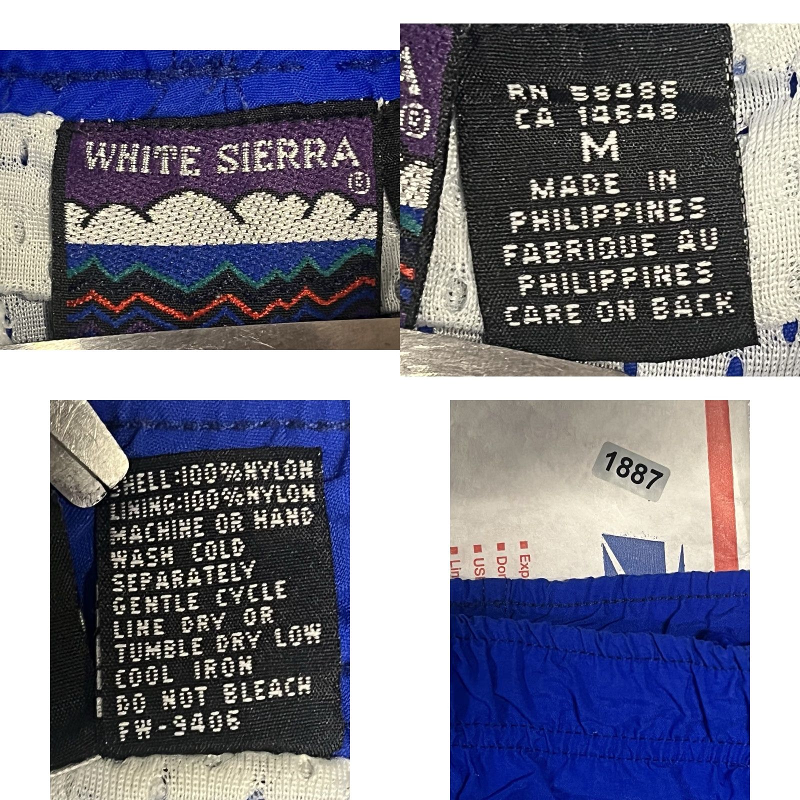 Vintage VINTAGE White Sierra Mens Shorts M Blue Drawstring Athletic Activewear Mens Size US 31 - 8 Thumbnail