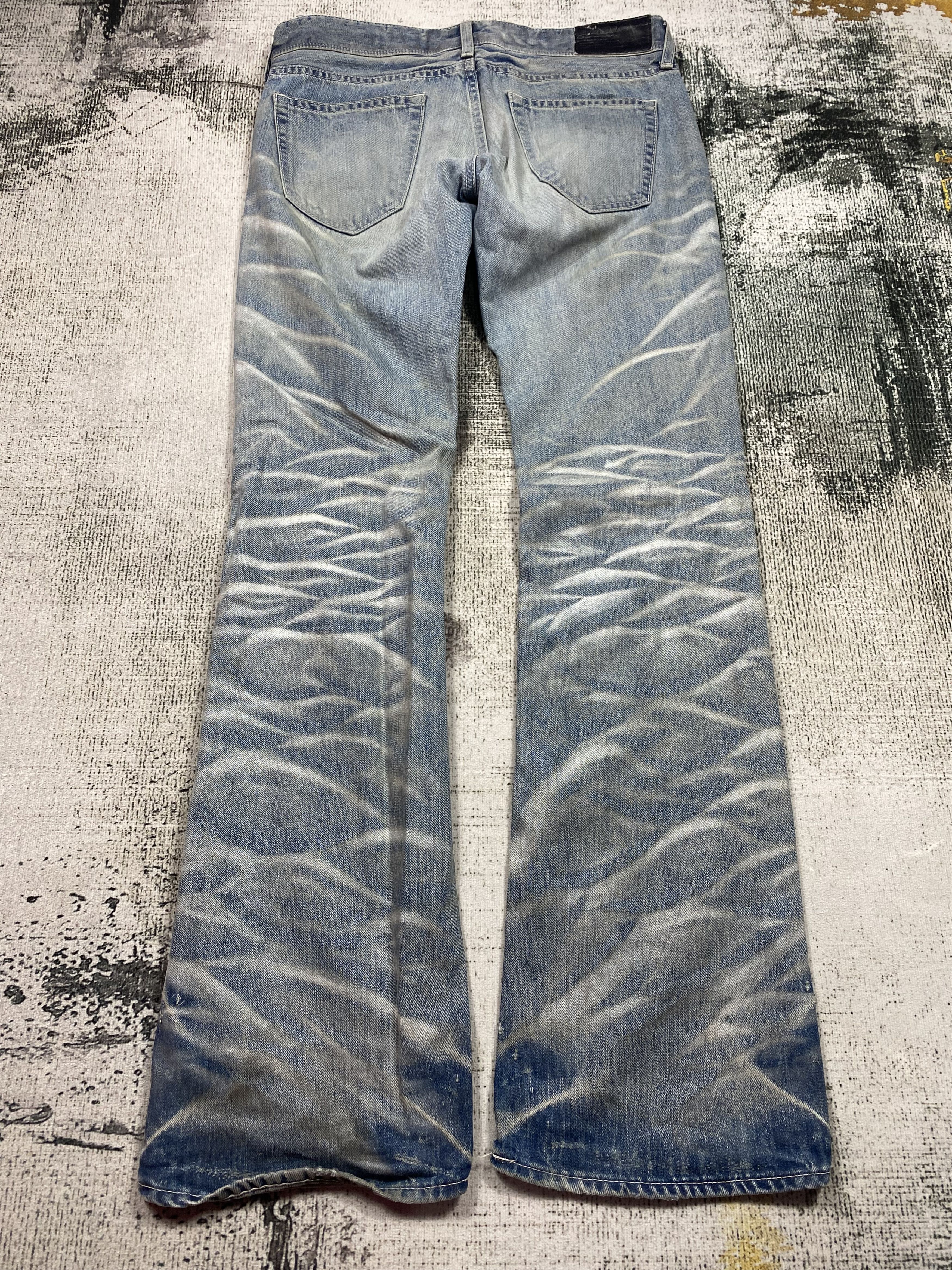 Japanese Brand RARE🔥Japanese Flare Bootcut Honeycomb Faded Low Rise Size US 32 / EU 48 - 11 Thumbnail