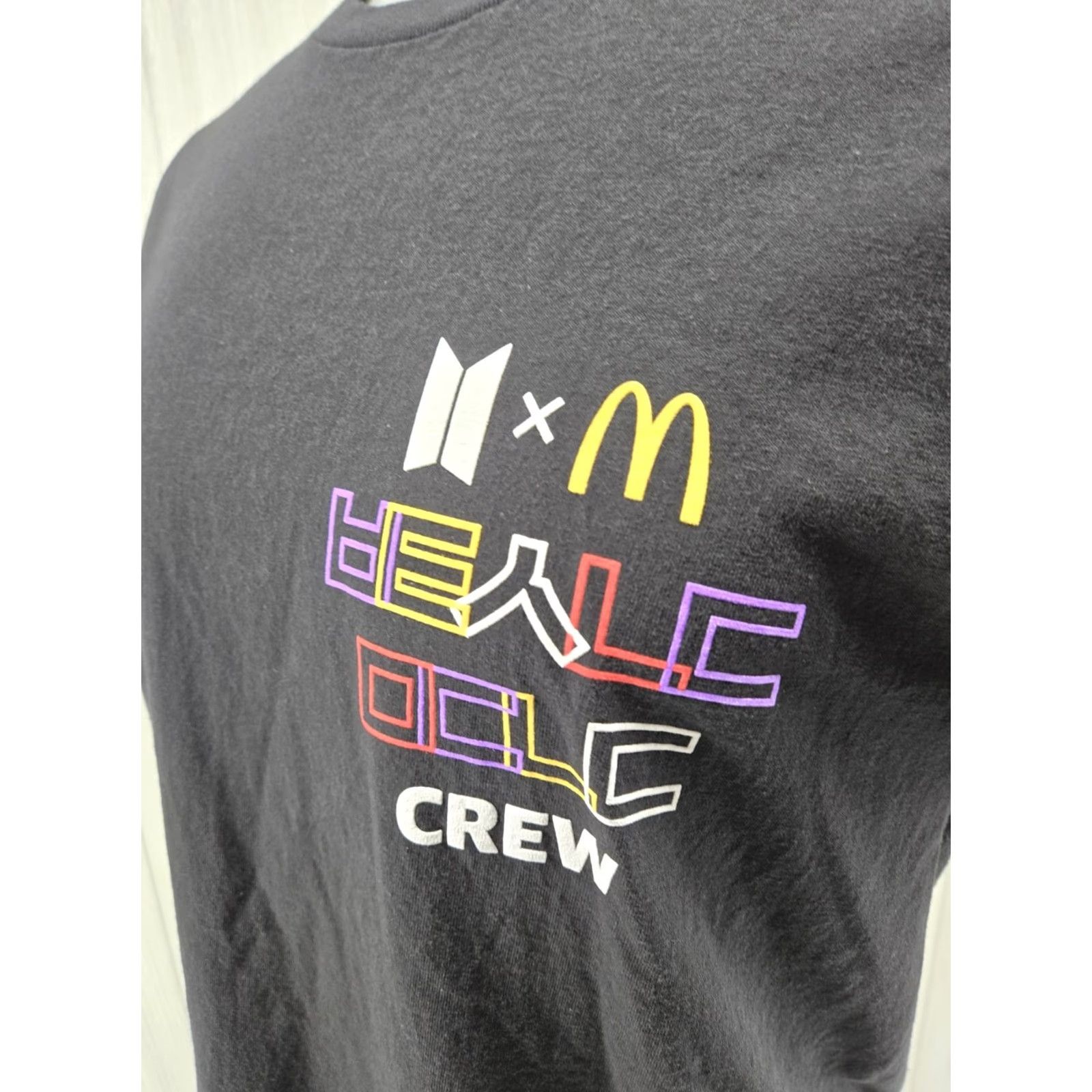 Hanes BTS x McDonalds Crew Logo T-Shirt Men's Large Cotton Hanes Black Short Sleeve Crew Neck Size US L / EU 52-54 / 3 - 5 Thumbnail