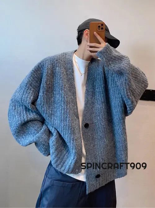 VIBE Blue Cardigan Sweater Size US M / EU 48-50 / 2 - 2 Thumbnail