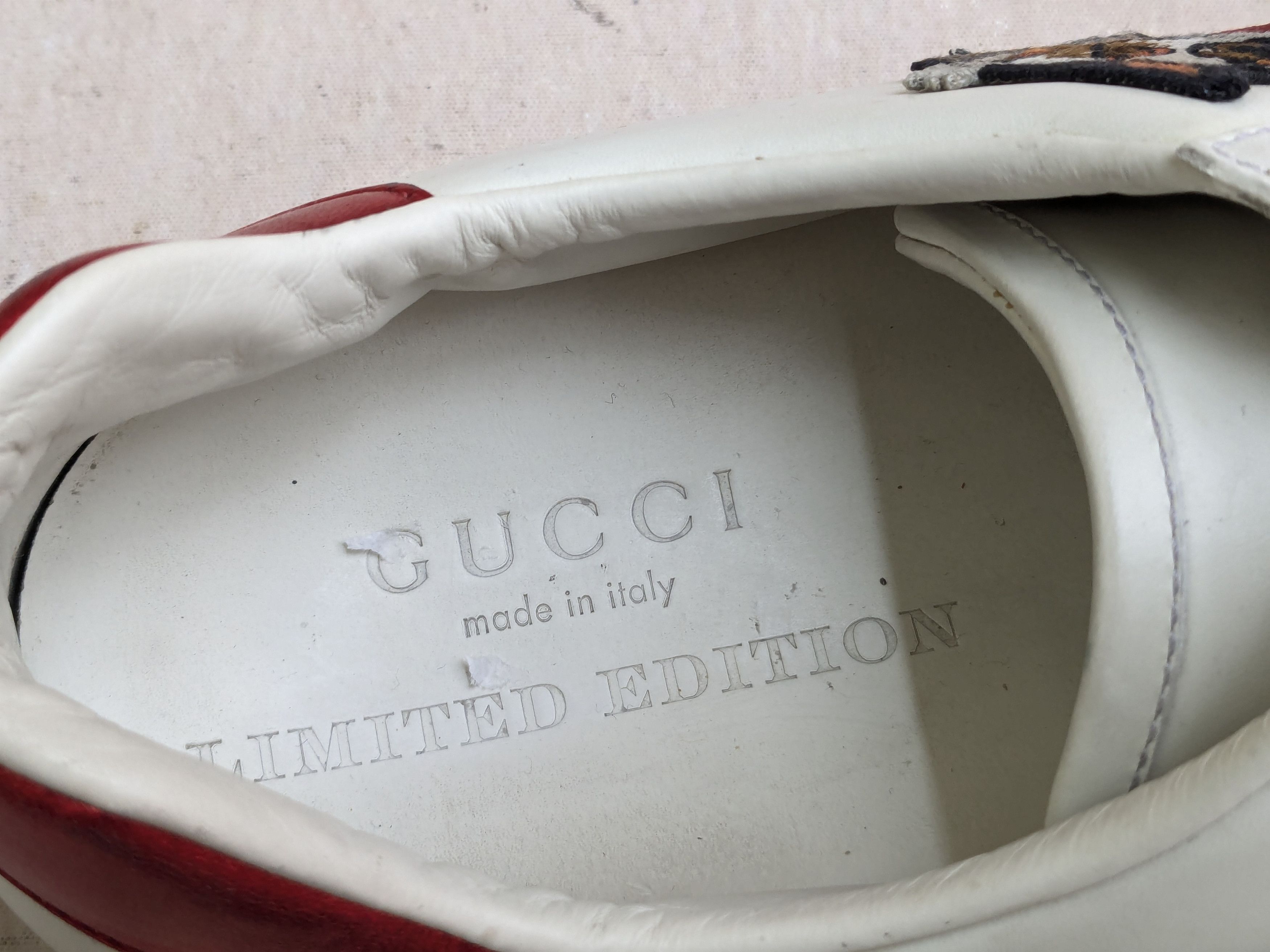 Gucci Gucci Ace Sneakers Low Leather Tiger Dog Patch Size US 10 / EU 43 - 8 Thumbnail