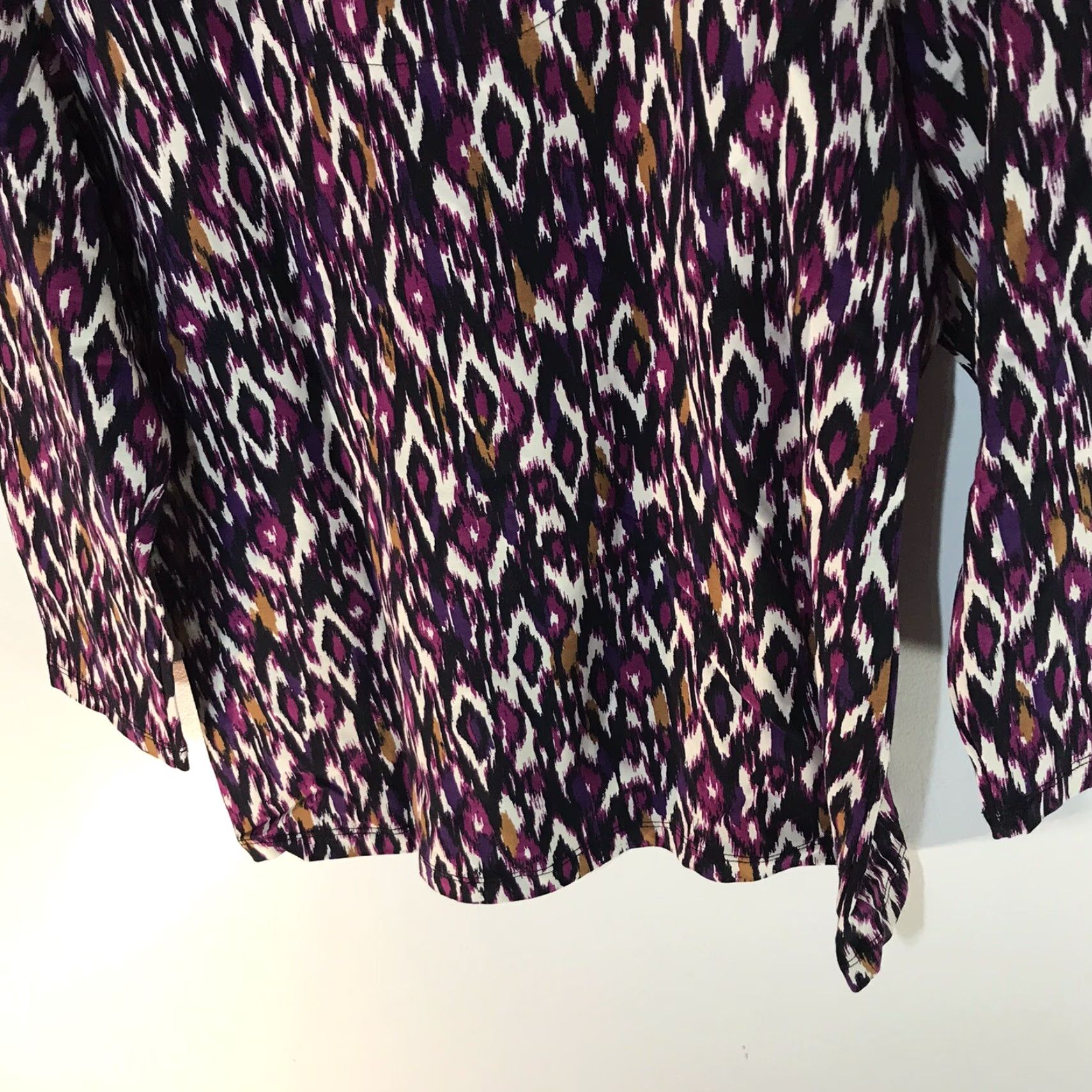 Vintage VINTAGE Ruby Rd Blouse Women's Medium Geometric Beaded Knit Top Casual Dressy Lightweight 3/4 Sleeve Size M / US 6-8 / IT 42-44 - 7 Thumbnail