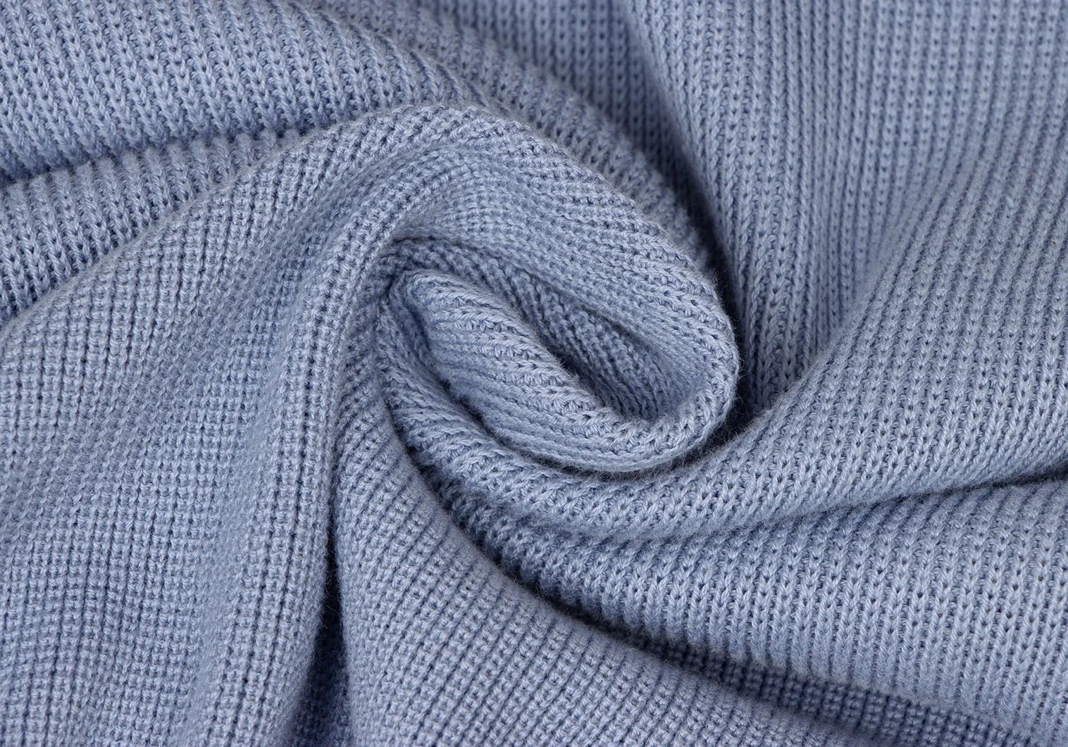 Issey Miyake Off-Shoulder Knit Sweater in Light Blue, Size M Size US M / EU 48-50 / 2 - 12 Thumbnail