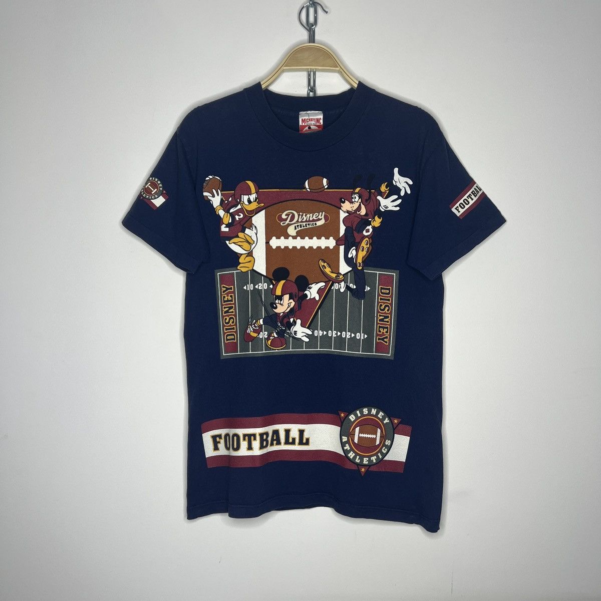 Disney × Mickey Inc × Vintage Vintage Disney Mickey Inc Mouse Athletics Football Tshirt Size US M / EU 48-50 / 2 - 1 Thumbnail