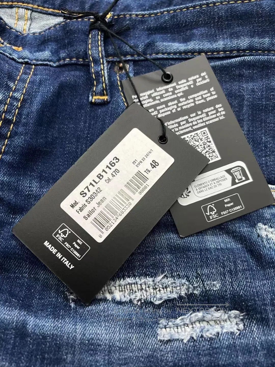 Dsquared2 Dsquared2 Blue Wash Skinny Fit Sailor Pants. Size US 36 / EU 52 - 8 Thumbnail