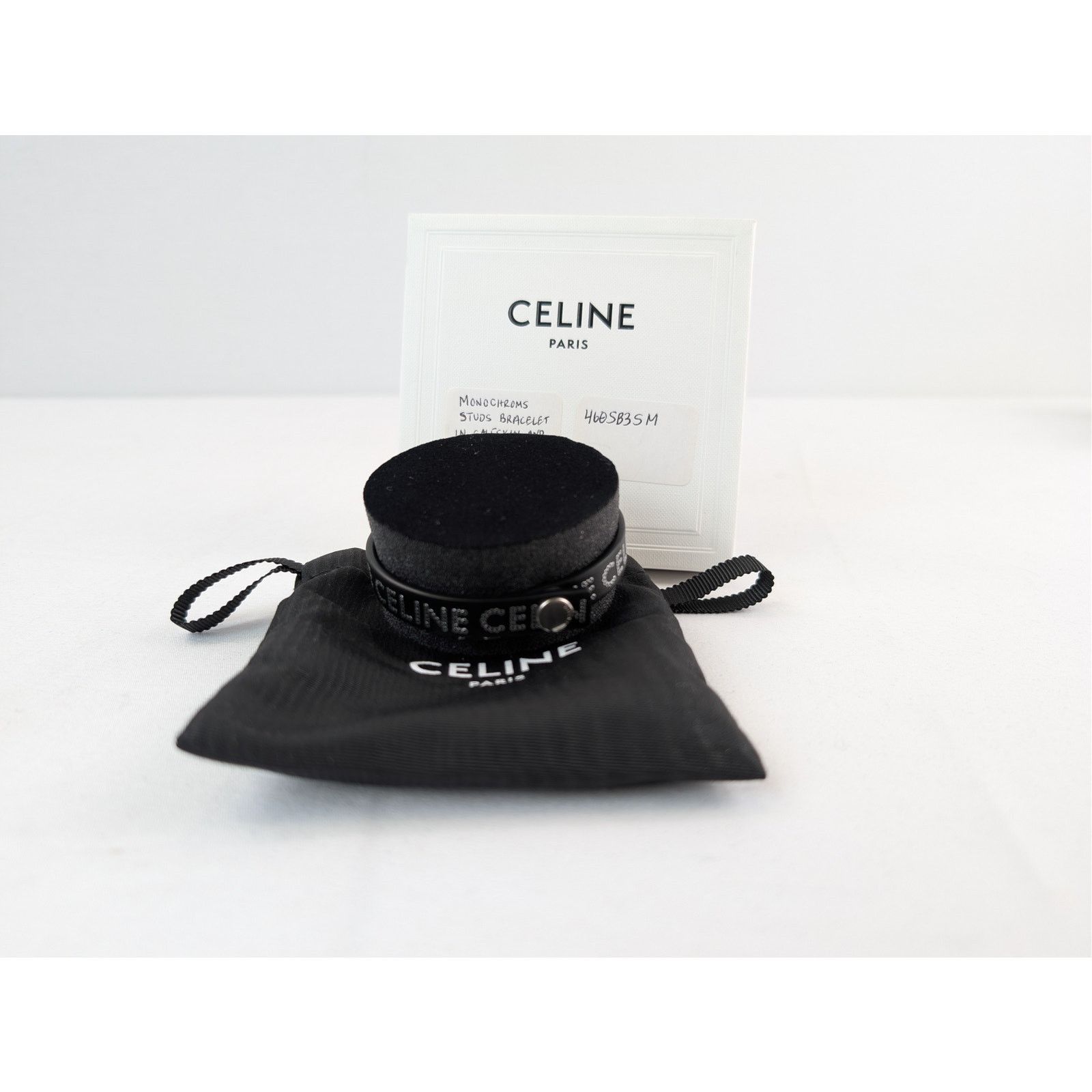 Celine o1rshd1 Size: OS / Monochroms Studs Bracelet in Calfskin Size ONE SIZE - 9 Thumbnail