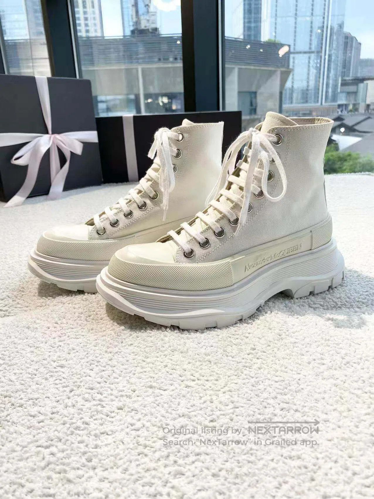 Alexander McQueen Alexander Mcqueen Lace-up platform high-top Martin boots| Size US 5.5 / IT 35.5 - 1 Thumbnail