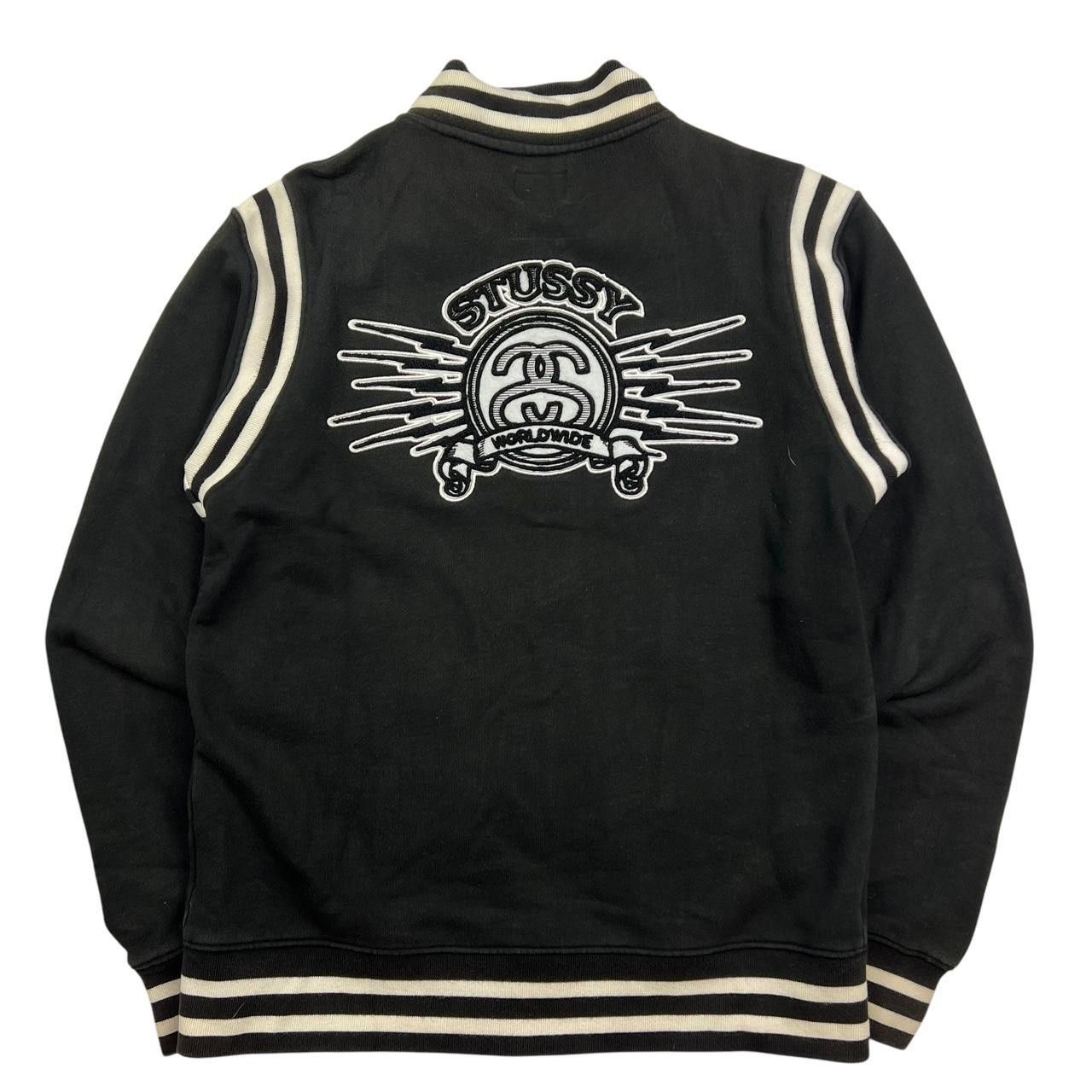 Stussy Vintage 2000s Stussy Varsity Bomber Jacket Black - Medium Size US M / EU 48-50 / 2 - 2 Thumbnail