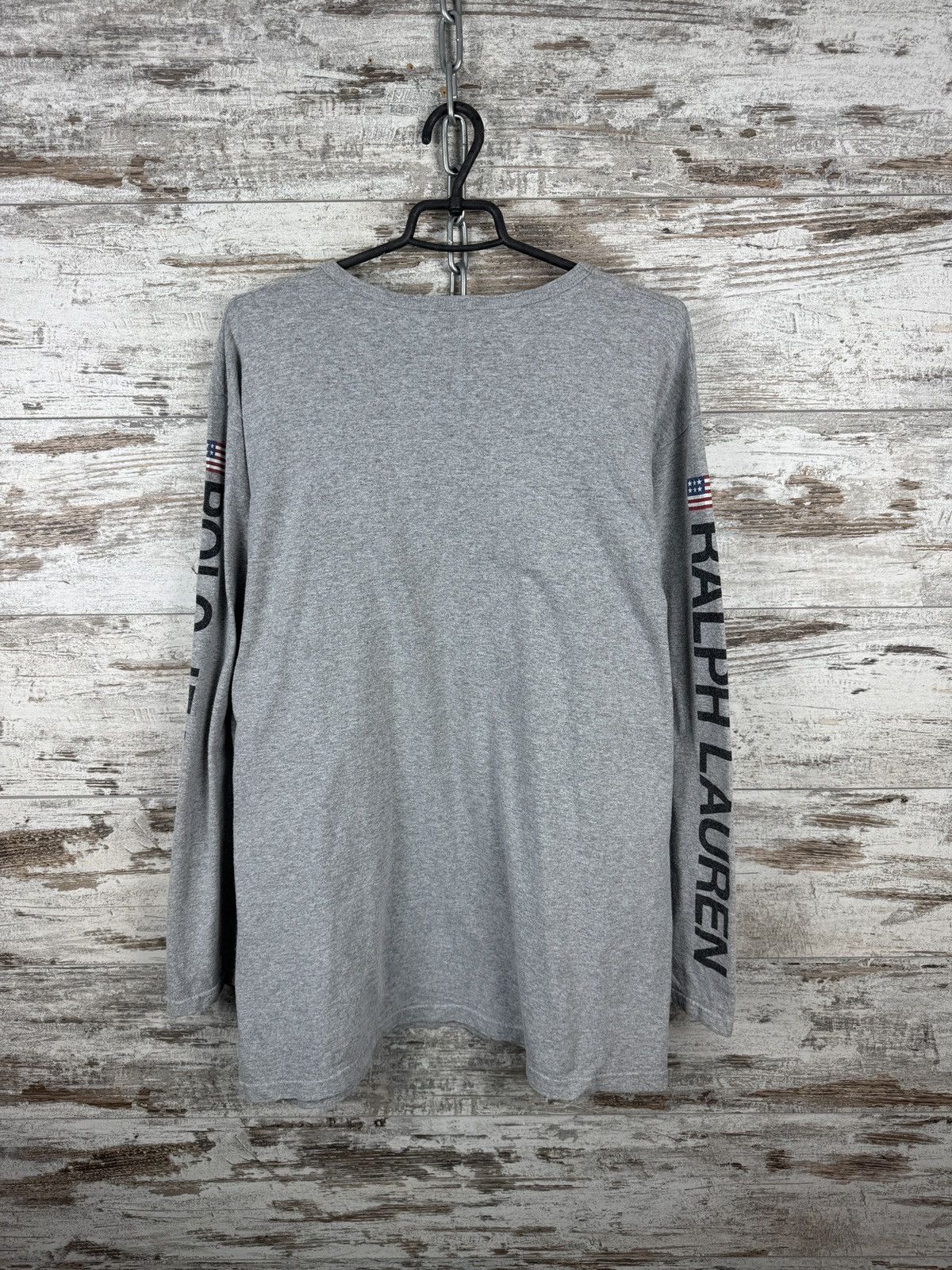 Polo Ralph Lauren × Vintage Mens Vintage Polo Ralph Lauren jeans co. USA flag longsleeve Size US L / EU 52-54 / 3 - 10 Thumbnail