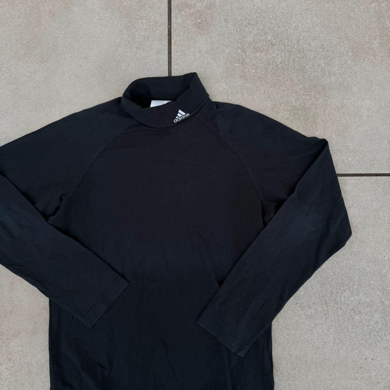 Adidas Adidas Black Turtleneck Vintage Retro 90s Sweatshirt Size US M / EU 48-50 / 2 - 3 Thumbnail