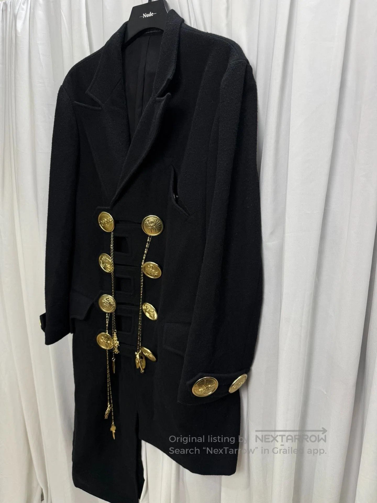 Yohji Yamamoto Yohji Yamamoto Pour Homme 19AW Gold Button Overcoat. Size US M / EU 48-50 / 2 - 3 Thumbnail