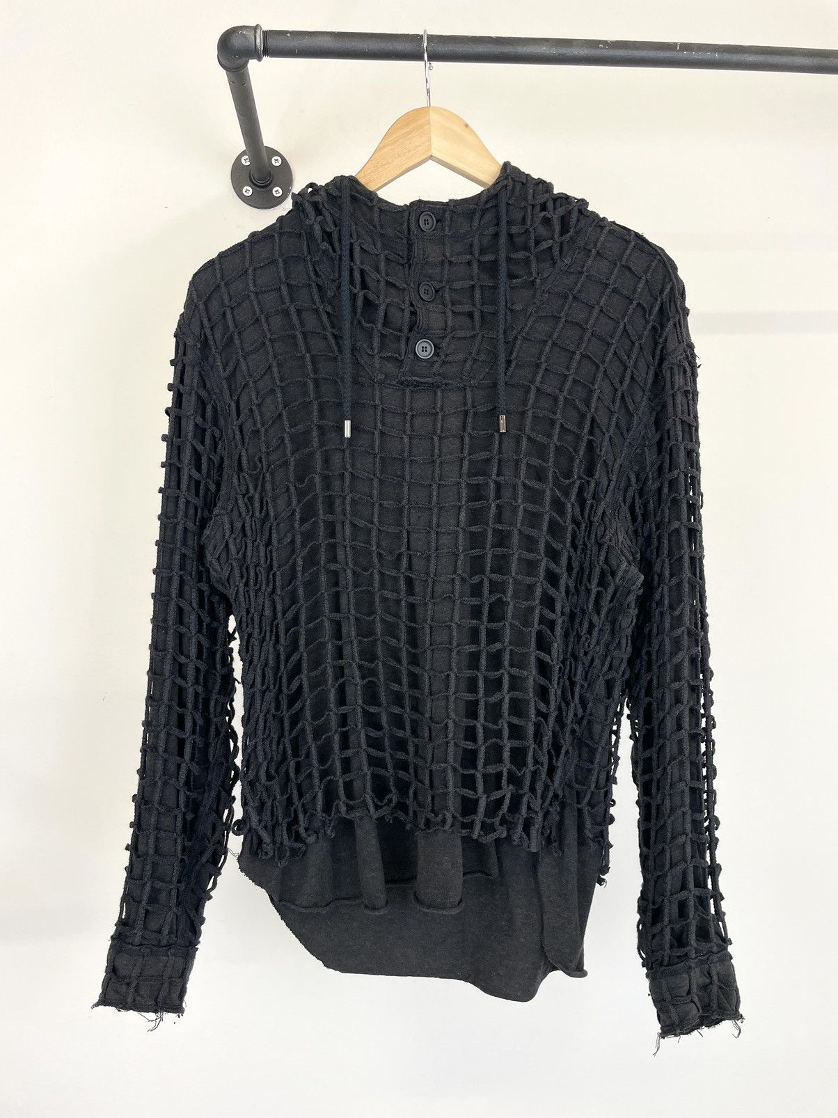 Dolce & Gabbana AW2012 Dolce & Gabbana laser cut net double layer hoodie Size US L / EU 52-54 / 3 - 3 Thumbnail