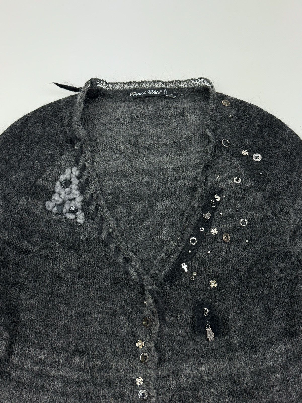 Other Y2K Tricot Chic Knit Cardigan Sweater Made in Italy Size L / US 10 / IT 46 - 5 Thumbnail