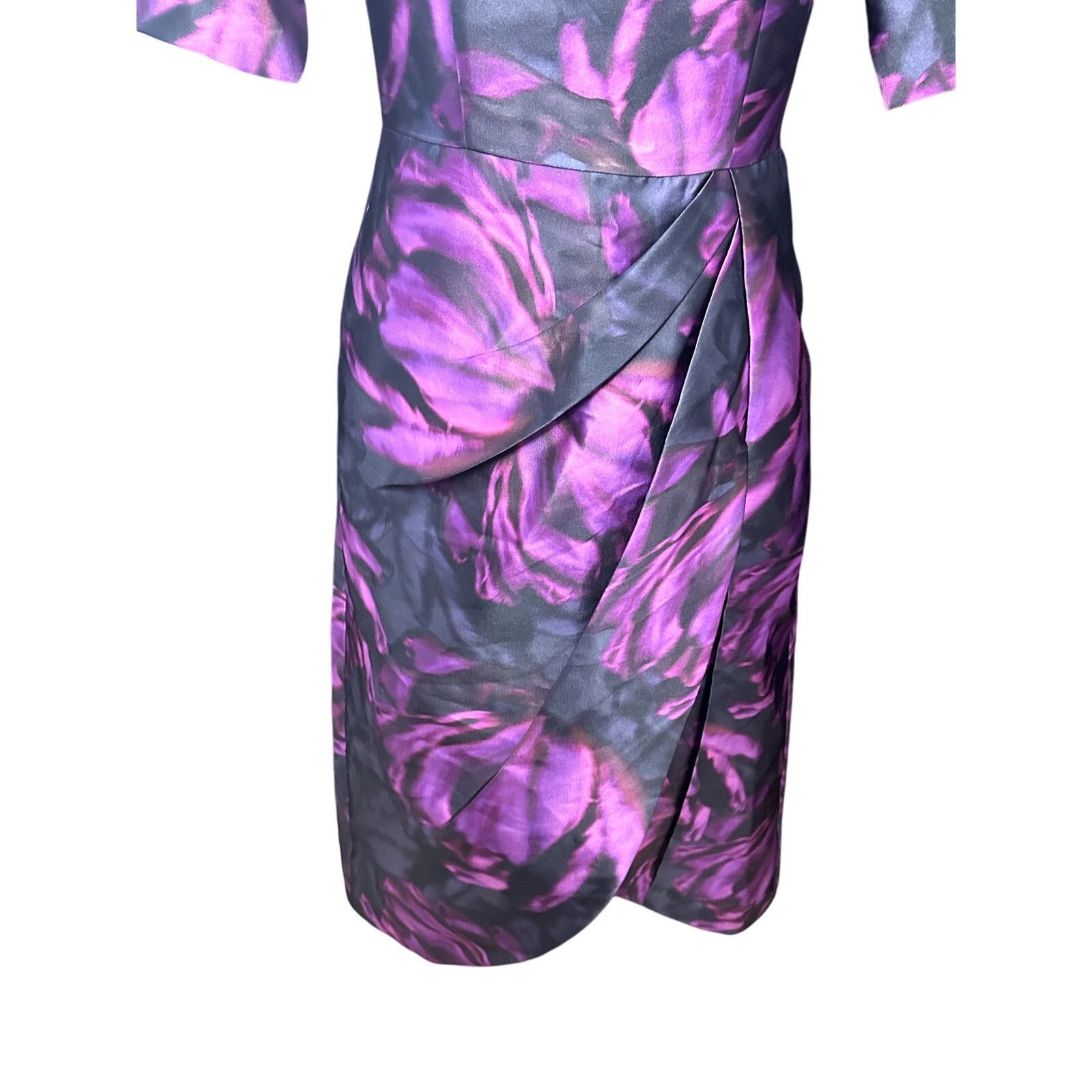Kay Under Midi Dress Tallulah Tea-Length Black Purple 4 NWOT