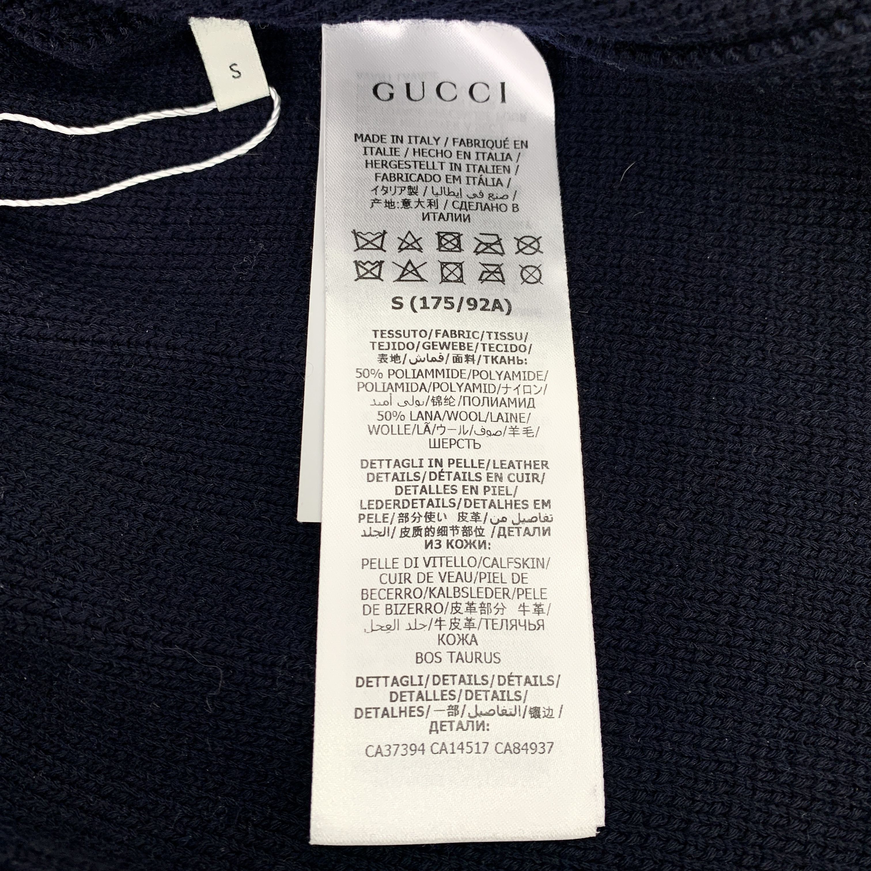 Gucci Gucci Wool Cardigan – Navy V-Neck with Web Stripe (Size S) Size US S / EU 44-46 / 1 - 3 Thumbnail