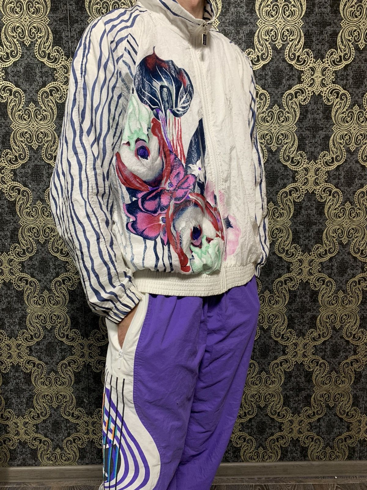 Sergio Tacchini Vintage Sergio Tacchini Floral Ladies Windbreaker Jacket Size XL / US 12-14 / IT 48-50 - 2 Thumbnail