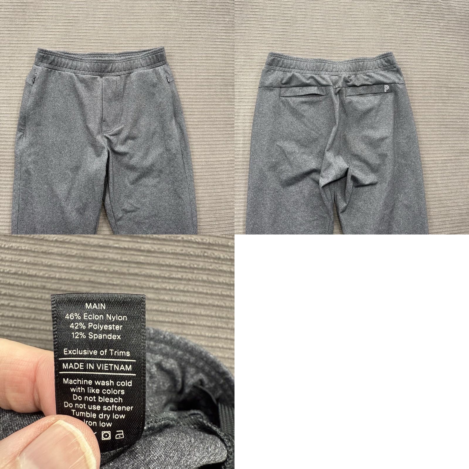 Vintage Public Rec Jogger Pants Men Gray Nylon Stretch Sport Casual Size US 32 / EU 48 - 8 Thumbnail