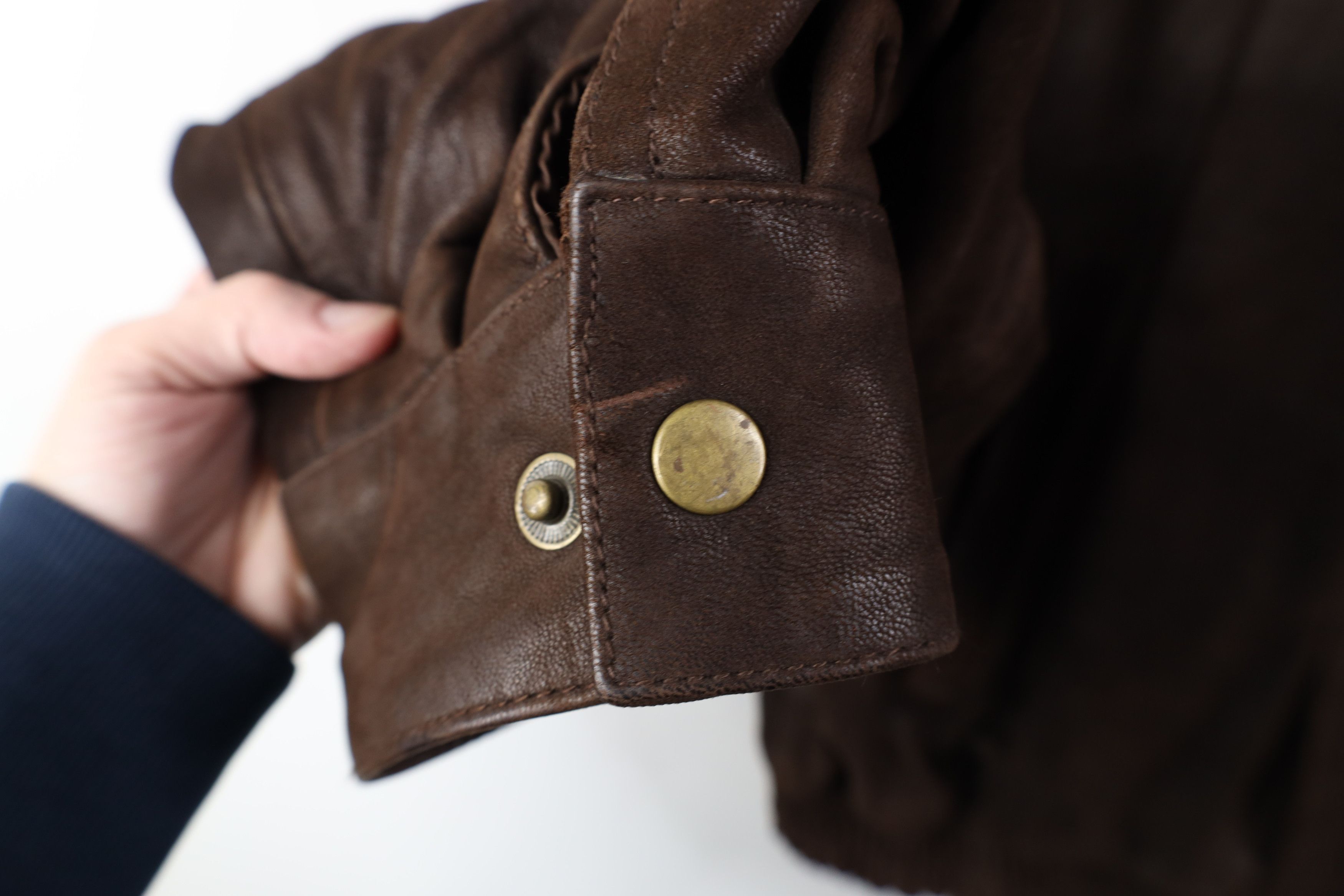 Vintage Vintage 90s Streetwear Full Zip Leather Flight Bomber Jacket Size US L / EU 52-54 / 3 - 6 Thumbnail
