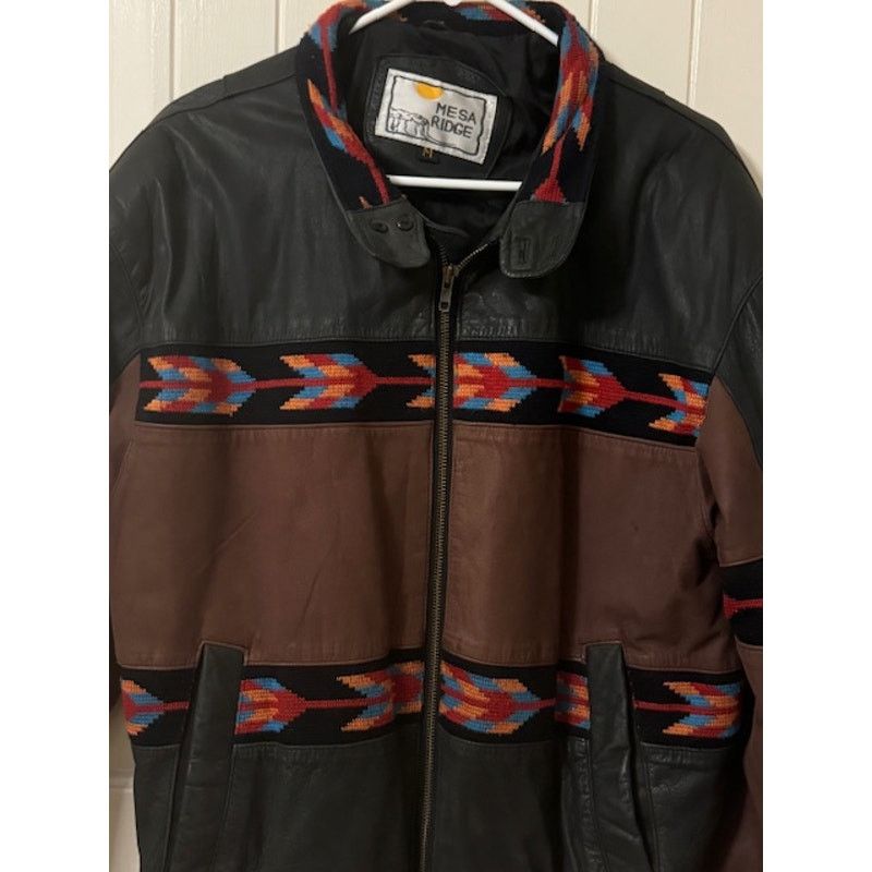Vintage Vintage Mesa Ridge Southwestern Embroidered Leather Jacket M Size US M / EU 48-50 / 2 - 5 Thumbnail