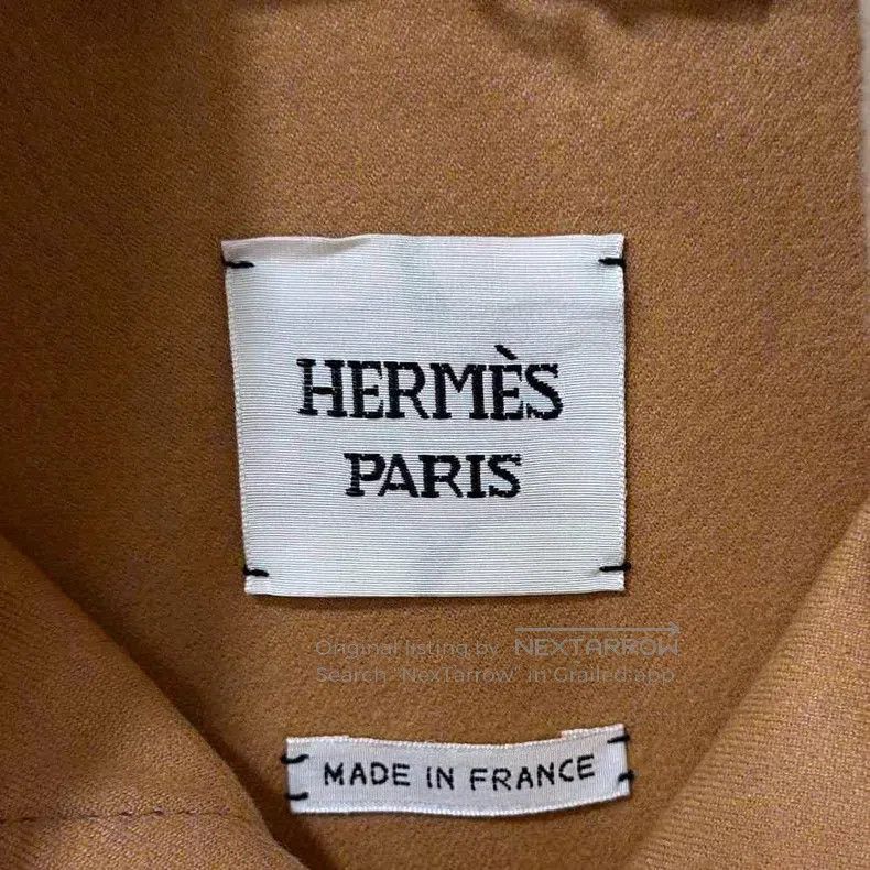 Hermes Hermes Khaki Patch Leather Cashmere Cloak Jacket Size M / US 6-8 / IT 42-44 - 5 Thumbnail