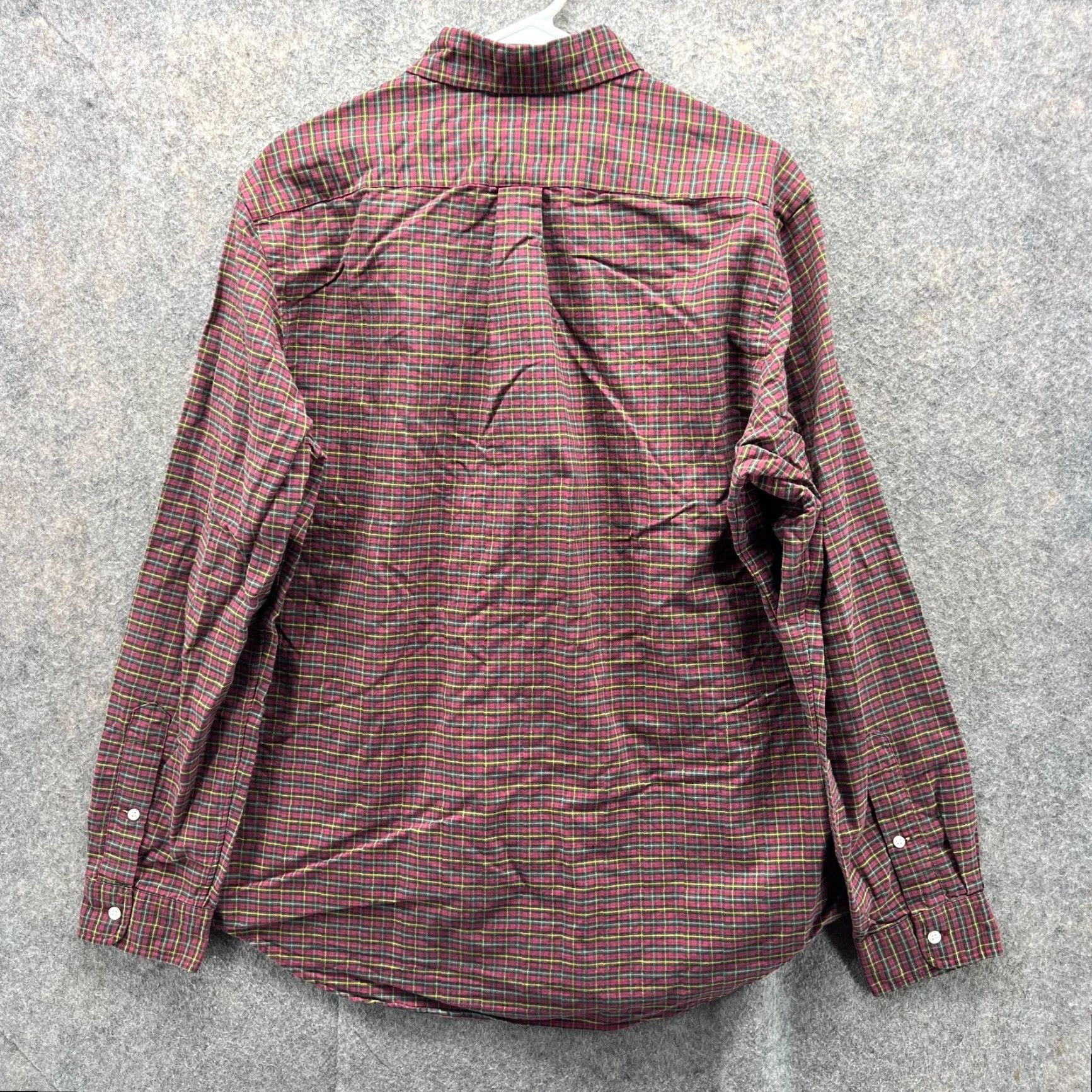 Polo Ralph Lauren VINTAGE Polo Ralph Lauren Shirt Men Large Adult Red Yellow Plaid Pony Button-Down Long Sleeve 46 in Chest Size US L / EU 52-54 / 3 - 2 Thumbnail