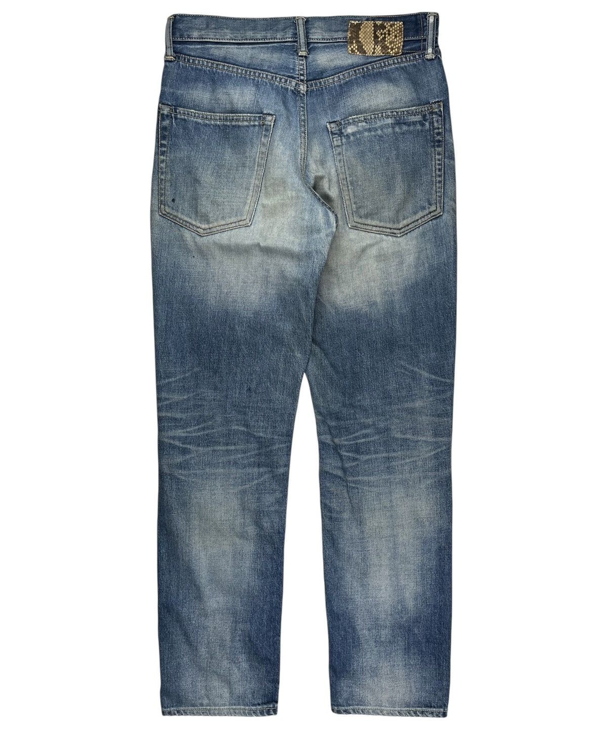 Visvim Visvim Fluxus 02C2 Snake Leather Indigo Denim Jeans Serge De Size US 30 / EU 46 - 2 Thumbnail