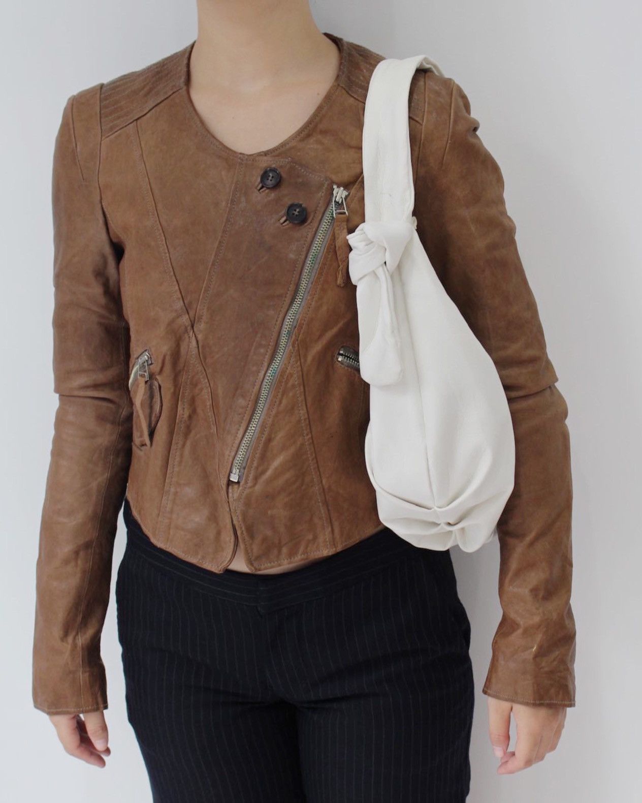 Vintage 2000S JAPANESE MADE LAMBSKINS LEATHER JACKET Size M / US 6-8 / IT 42-44 - 1 Thumbnail