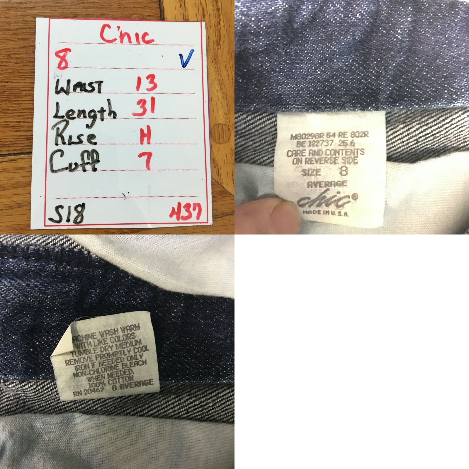Vintage CHIC High Rise Mom Jeans Womens Blue Size 8 26x31 Denim USA Size 30" / US 8 / IT 44 - 8 Thumbnail