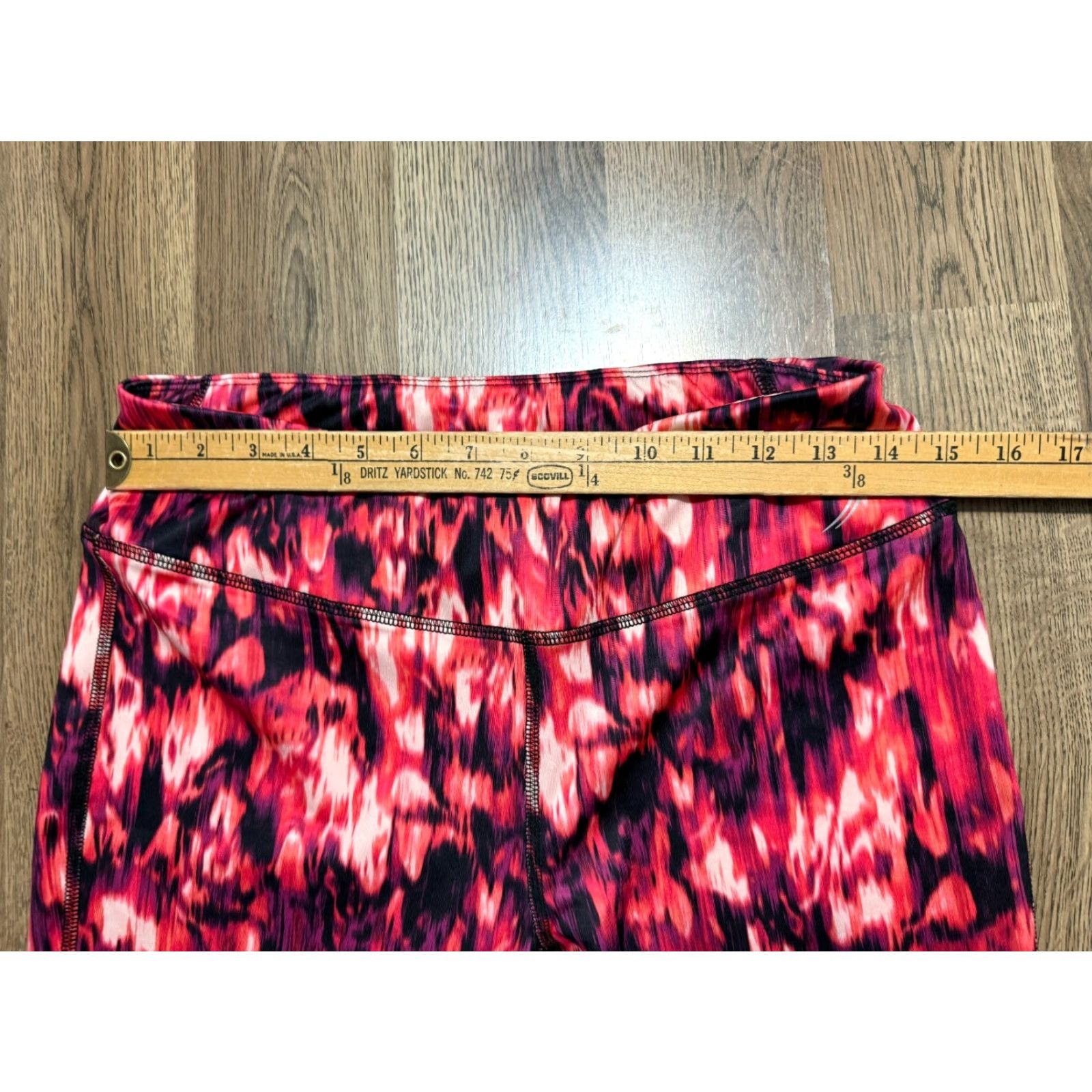 Vintage Exertek Pants Womens Petite Large Red White Black Capri Leggings Athletic Wear Size 36" / US 14 / IT 50 - 7 Thumbnail