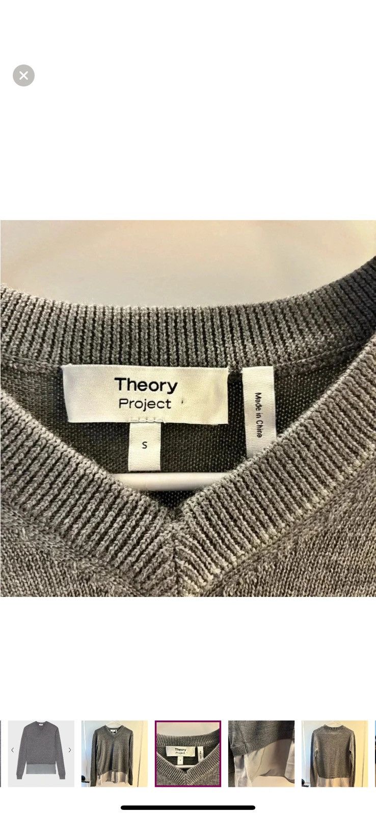 Theory Theory Silk Georgette V-Neck Combo Sweater Size S / US 4 / IT 40 - 6 Thumbnail