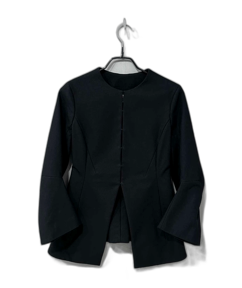 Dior Black Fitted Blazer with Waist Design-2505 Size XS / US 0-2 / IT 36-38 - 1 Thumbnail