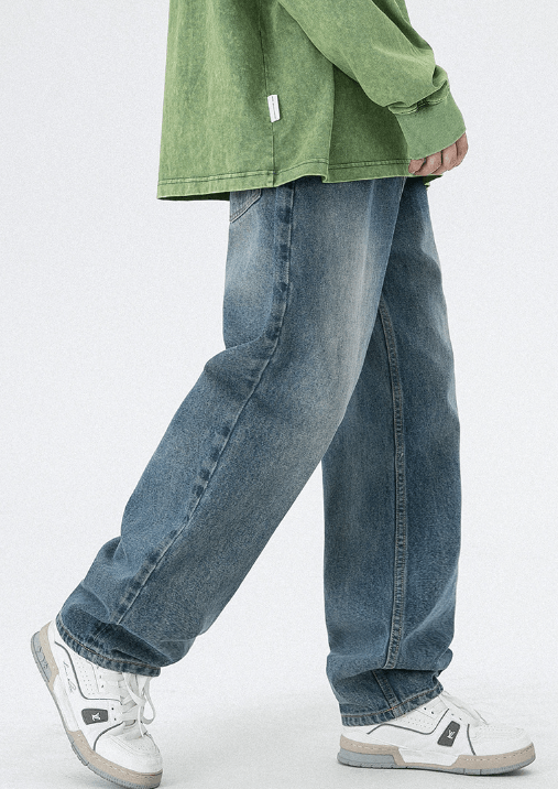 Japanese Brand × Jean Men's loose versatile trendy straight jeans Size US 34 / EU 50 - 4 Thumbnail