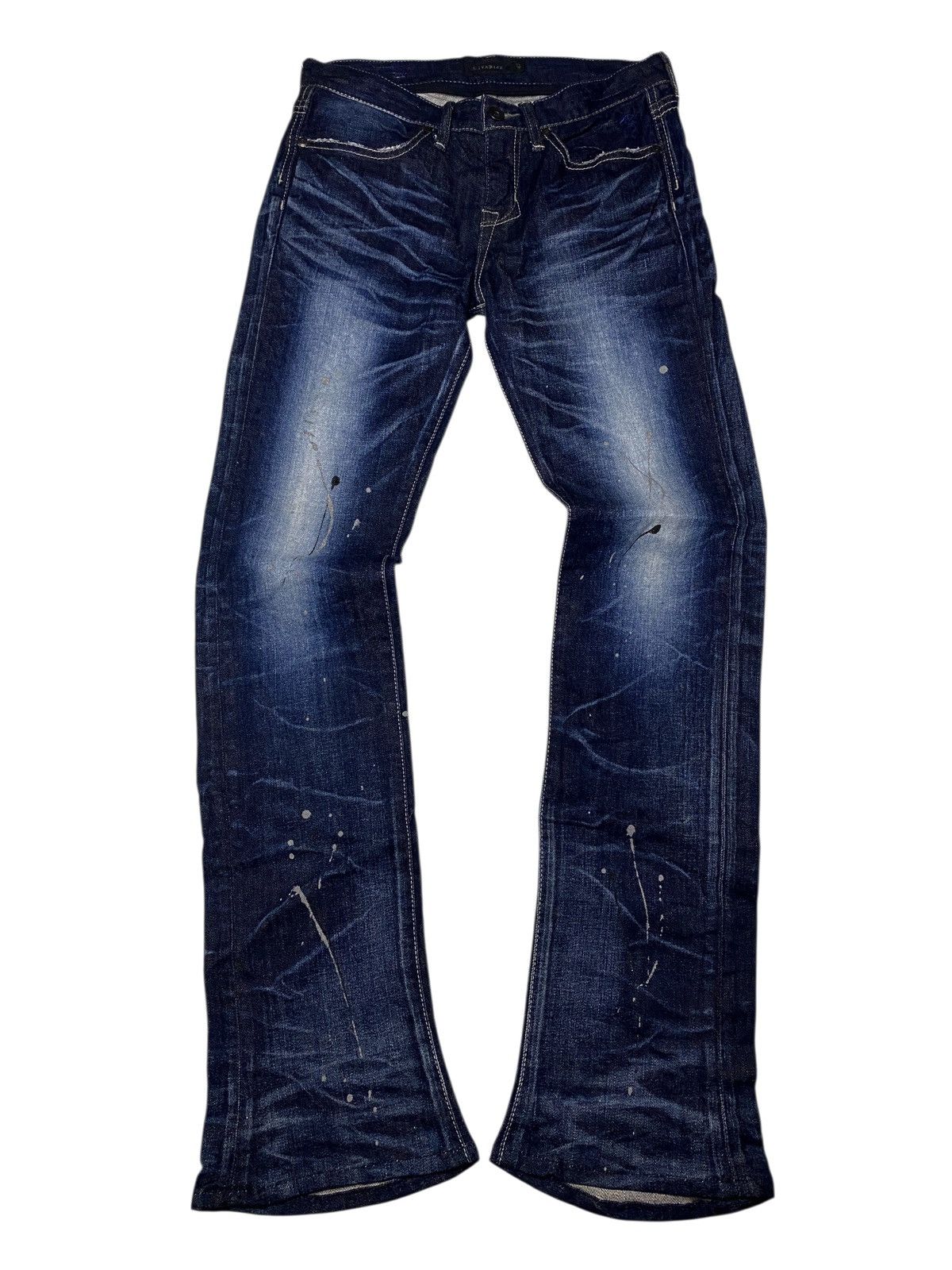 If Six Was Nine 2000's Civarize Seawash Splatter Clawmark Flared Jeans Size US 28 / EU 44 - 1 Thumbnail