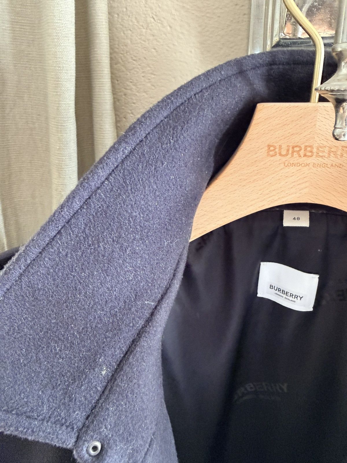 Burberry Burberry navy blue cashmere and wool trench coat IT48 Size US M / EU 48-50 / 2 - 3 Thumbnail