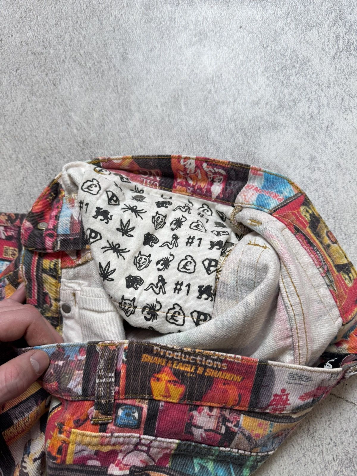 Palace Palace all over print denim pecking trousers streetwear Rare Size US 32 / EU 48 - 6 Thumbnail