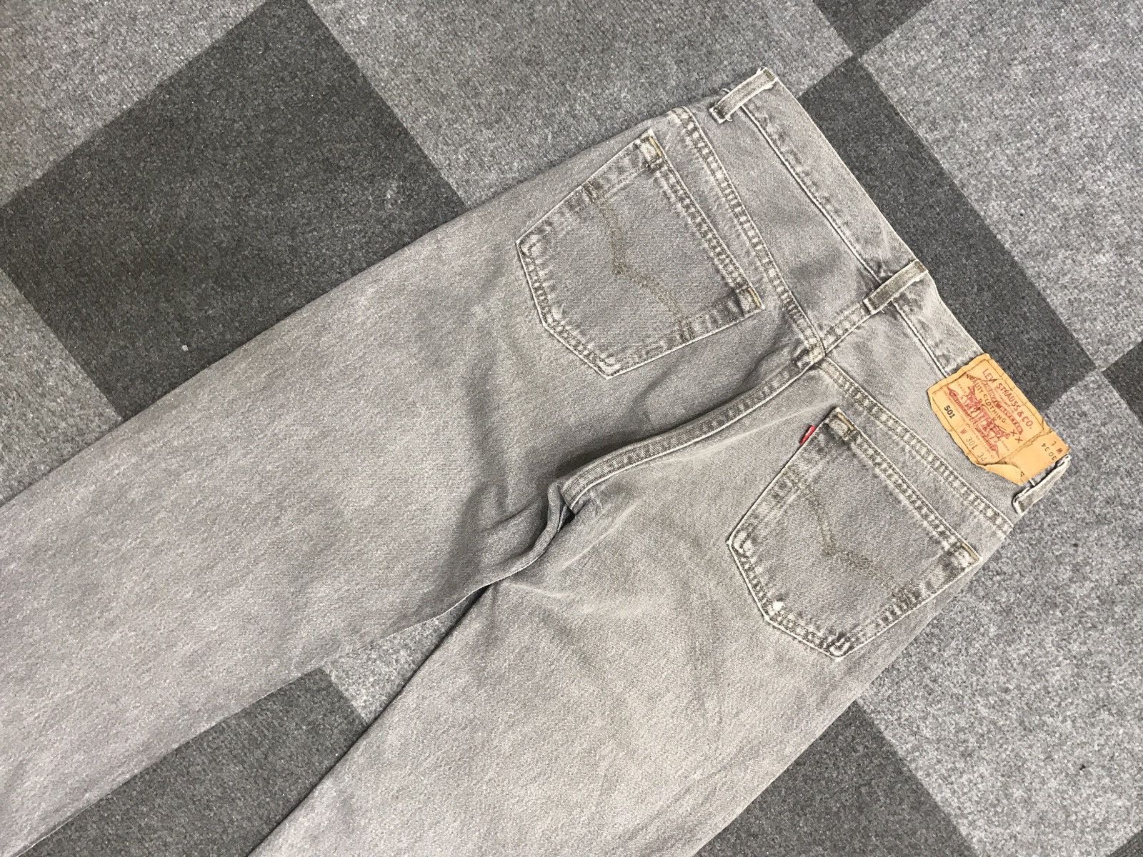 Levi's VL213 Vintage Levis 501 Black Wash Jeans Size US 29 - 8 Thumbnail