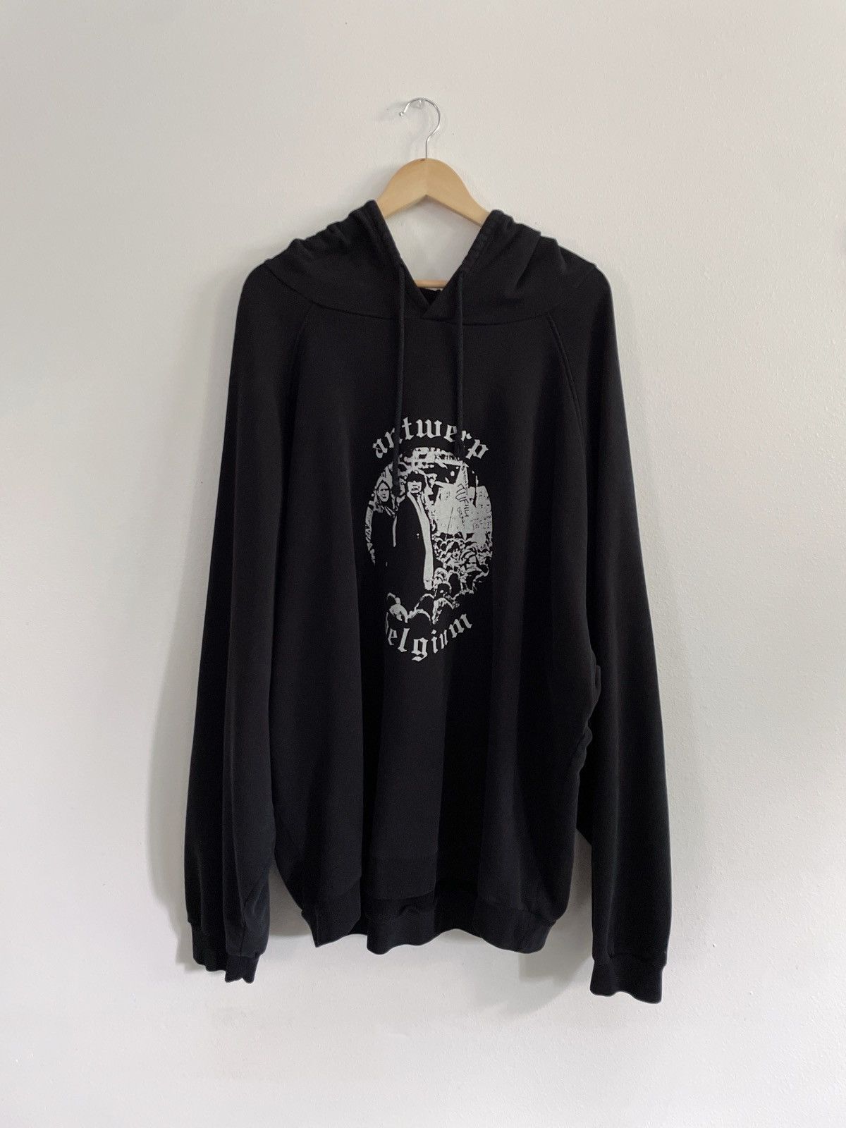 image of Raf Simons Aw01 Redux Antwerp Hoodie in Black, Men's (Size XL)