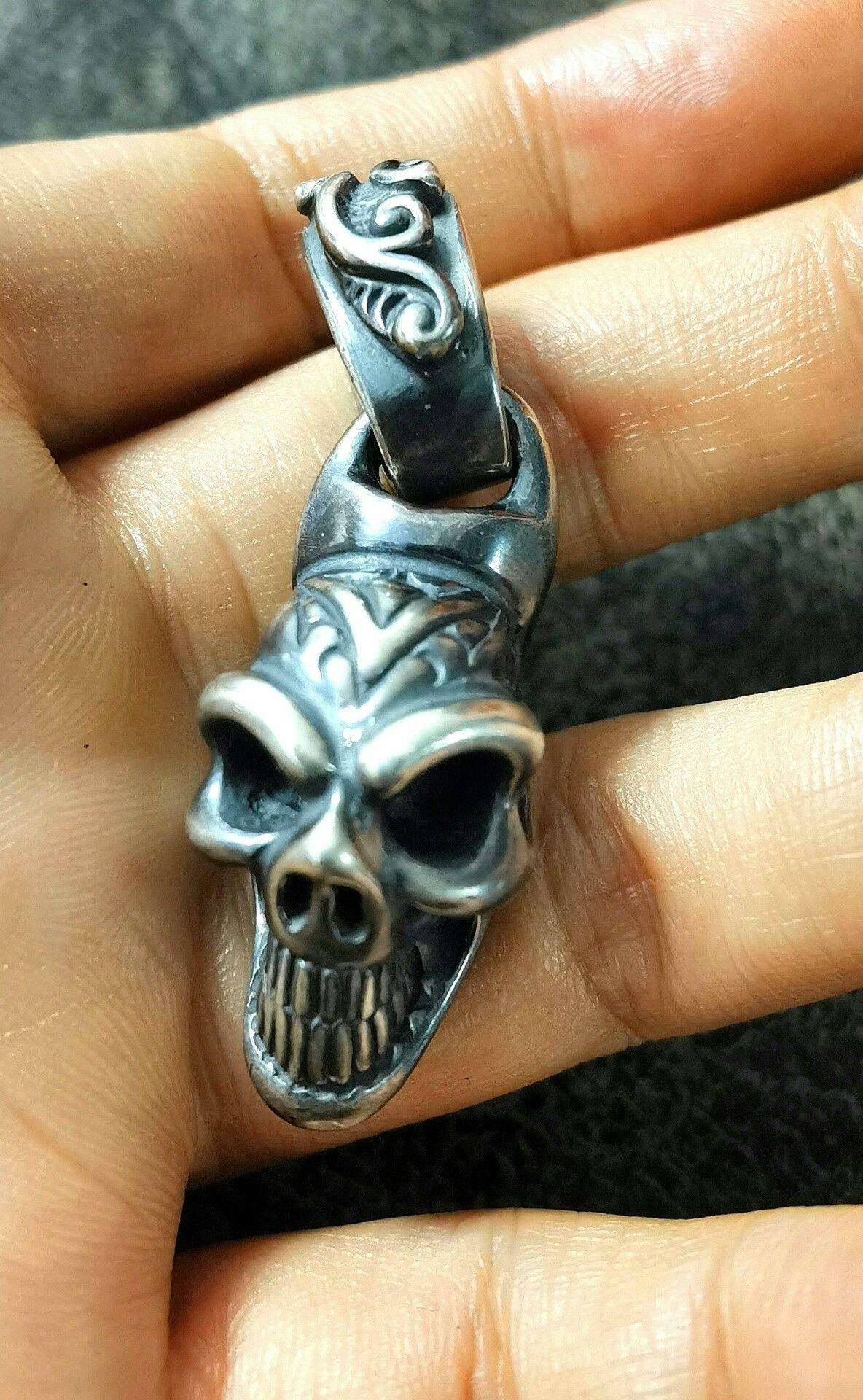 Bill Wall Leather BWL Large Lucky Skull Pendant Size ONE SIZE - 1 Thumbnail