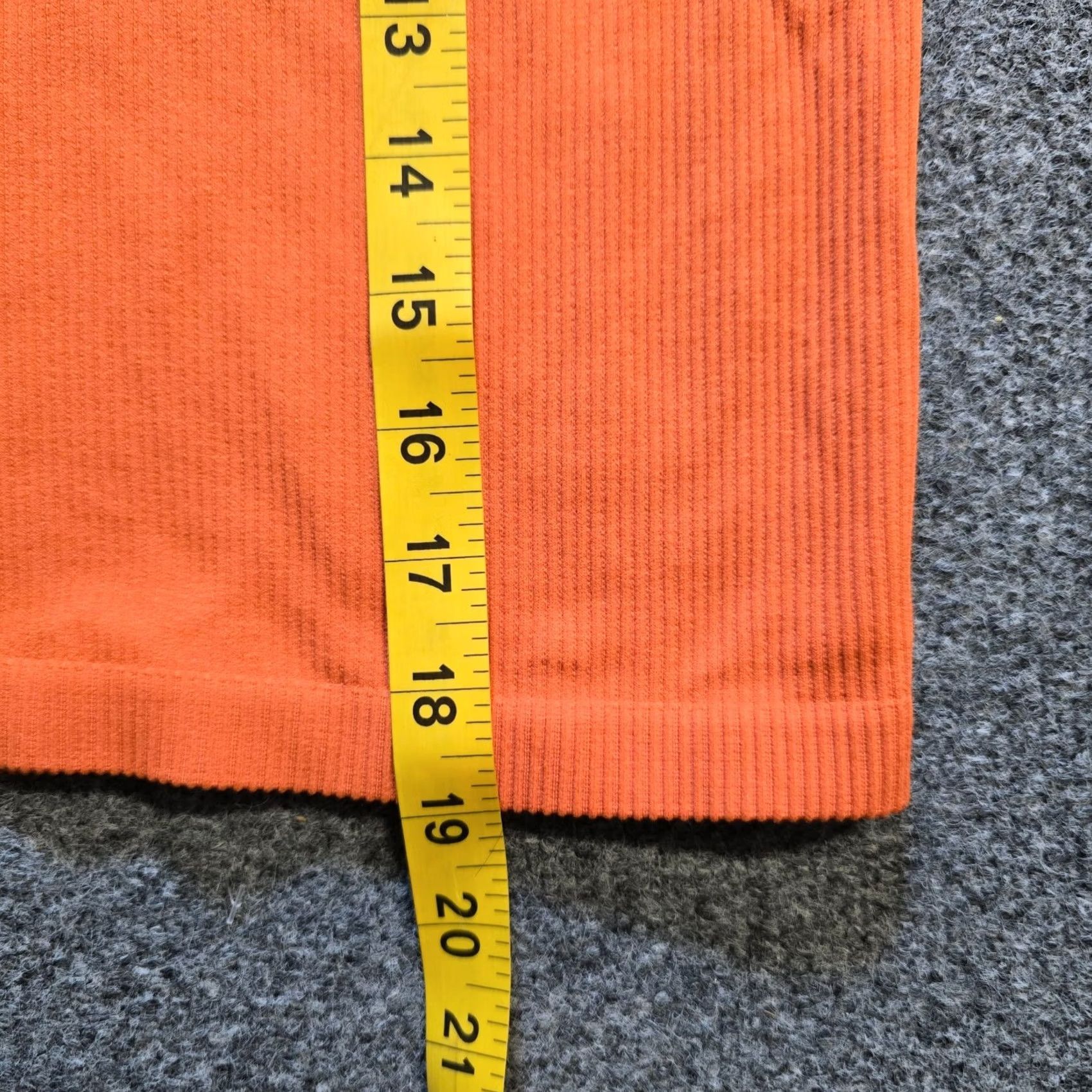 Vintage Sunday Best Top Womens Small Orange Ribbed Cropped Short Sleeve Stretch Shirt Size S / US 4 / IT 40 - 7 Thumbnail