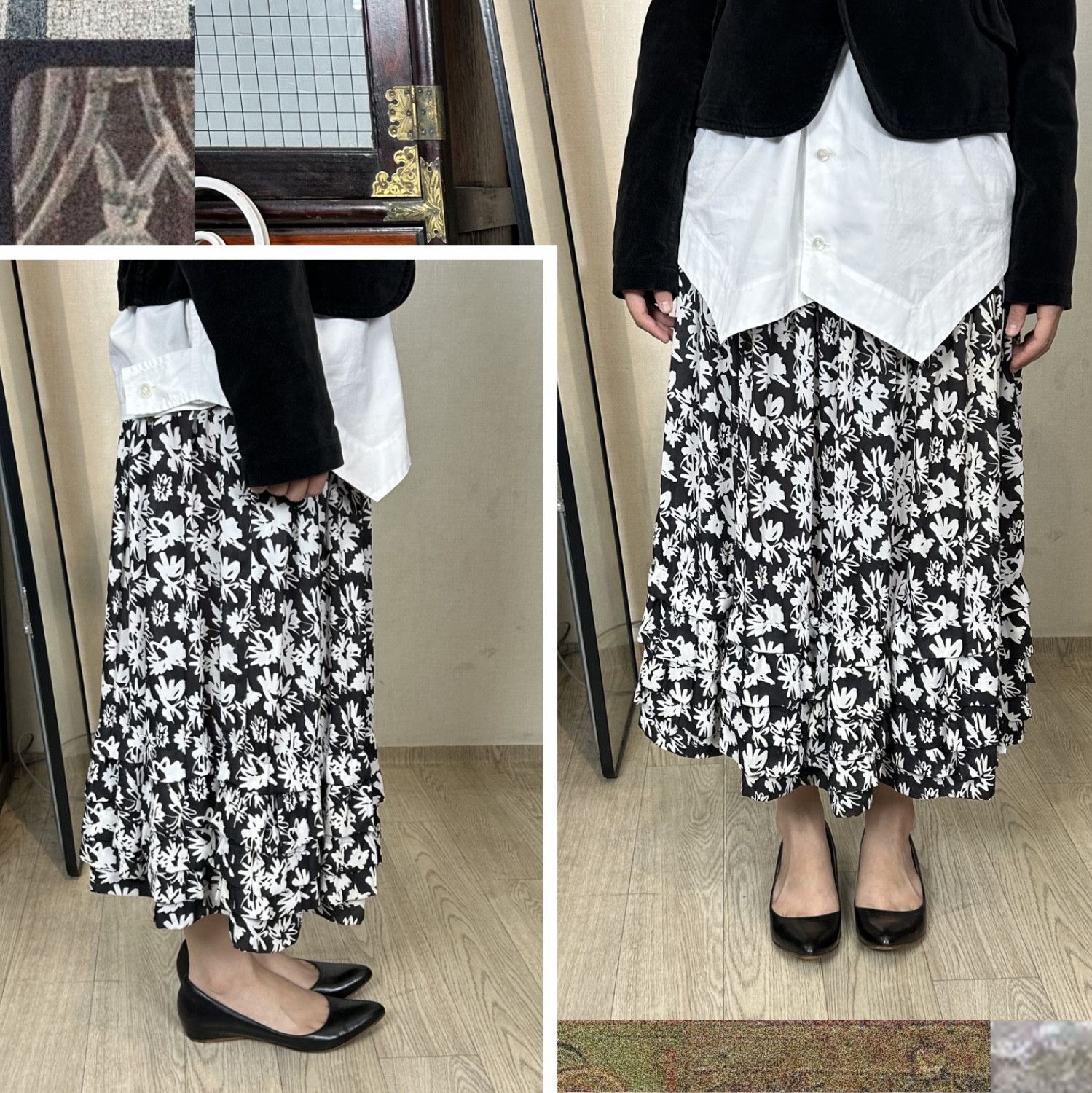 Comme des Garcons comme des garcons floral pattern tiered skirt Size 27" / US 4 / IT 40 - 1 Thumbnail
