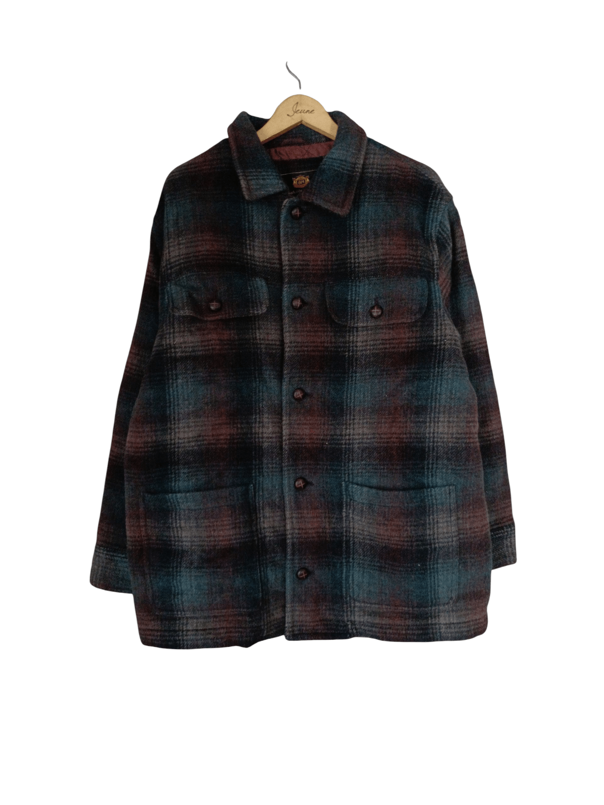 Japanese Brand Vintage be hot heavy weight flannel chore jacket Size US L / EU 52-54 / 3 - 1 Thumbnail