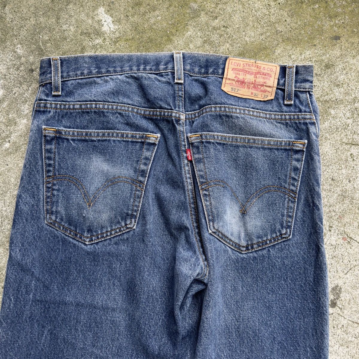 Vintage Levi's 517 Faded Bootcut Flare Jeans ERD Grunge Thrashed Size US 32 / EU 48 - 10 Thumbnail