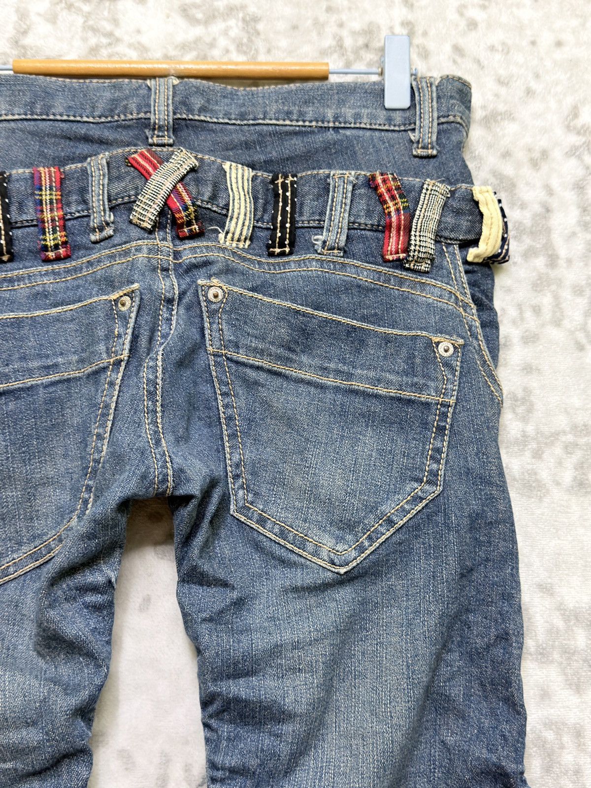 Hysteric Glamour Vintage Y2K Double Waist Punk Grunge Slim Fit Stacked Denim Size US 30 / EU 46 - 10 Thumbnail