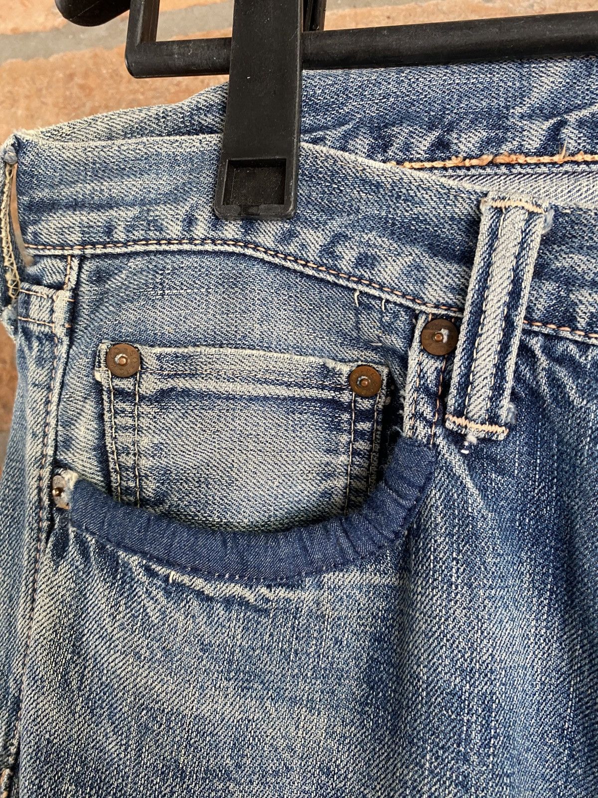 Handmade × Japanese Brand Indigo Patchwork Jeans Size US 36 / EU 52 - 15 Thumbnail