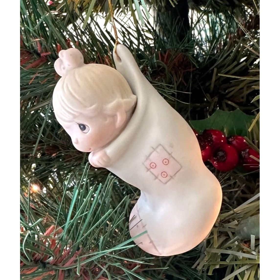 Vintage Vtg1982 Precious Moments Babys First Christmas Tree Ornament Size ONE SIZE - 4 Thumbnail