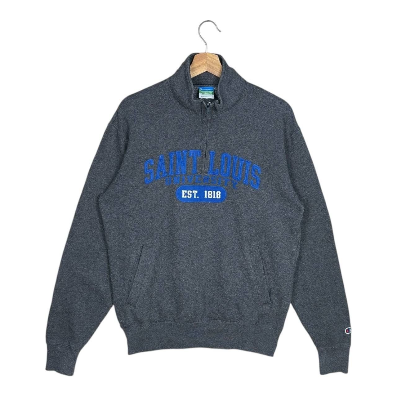 Champion Vtg Champion Saint Louis University Quarter Zip Sweatshirt Size US M / EU 48-50 / 2 - 1 Thumbnail