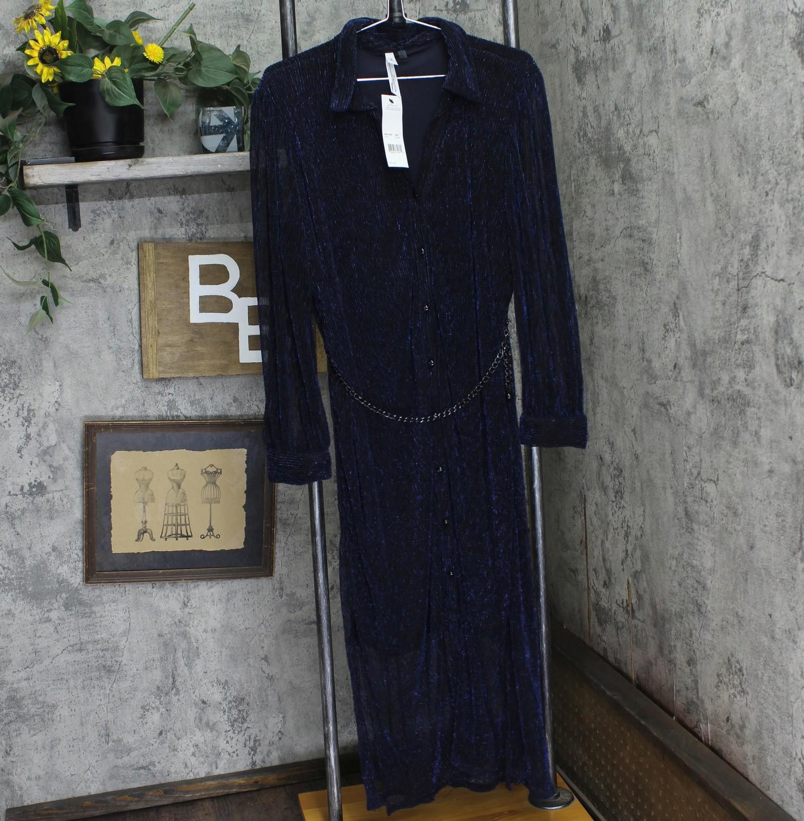 Other Nwt Ny Collection Mesh Dress With Long Sleeves Navy Blue 1x Size XL / US 12-14 / IT 48-50 - 1 Thumbnail